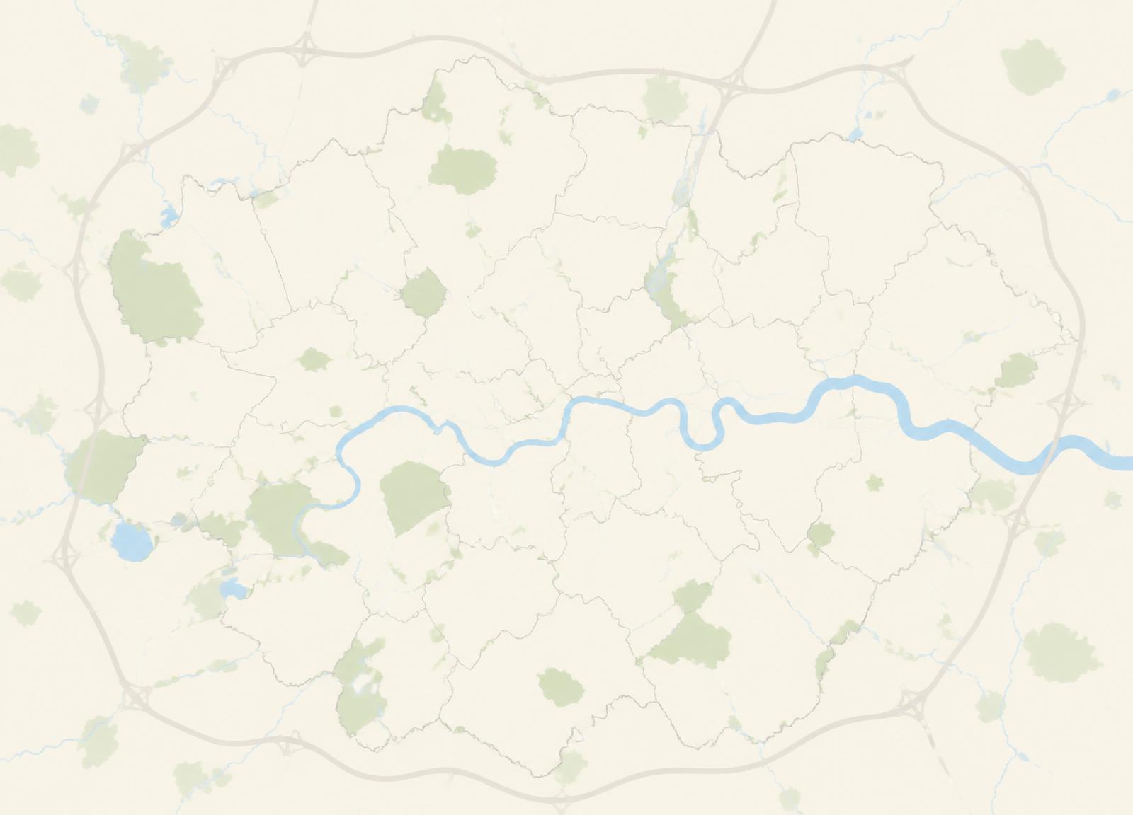 Illustrated map of Greater London showing boroughs served by Fixerate